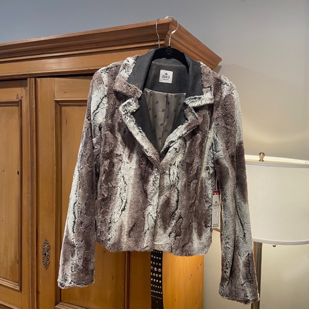 SW3 BESPOKE FAUX FUR JACKET SMALL NWT